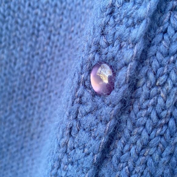 Vintage Leon Levin Blue Cardigan Sz PL - Picture 10 of 13